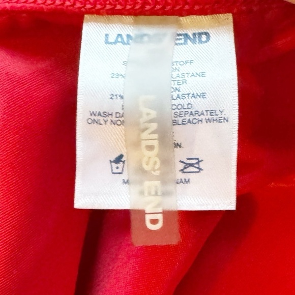 Lands' End Red Nylon Spandex Modest Tummy Control Swim Skirt Skort - Picture 5 of 5